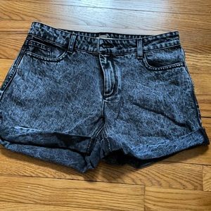 Black Denim Alice+Olivia Shorts